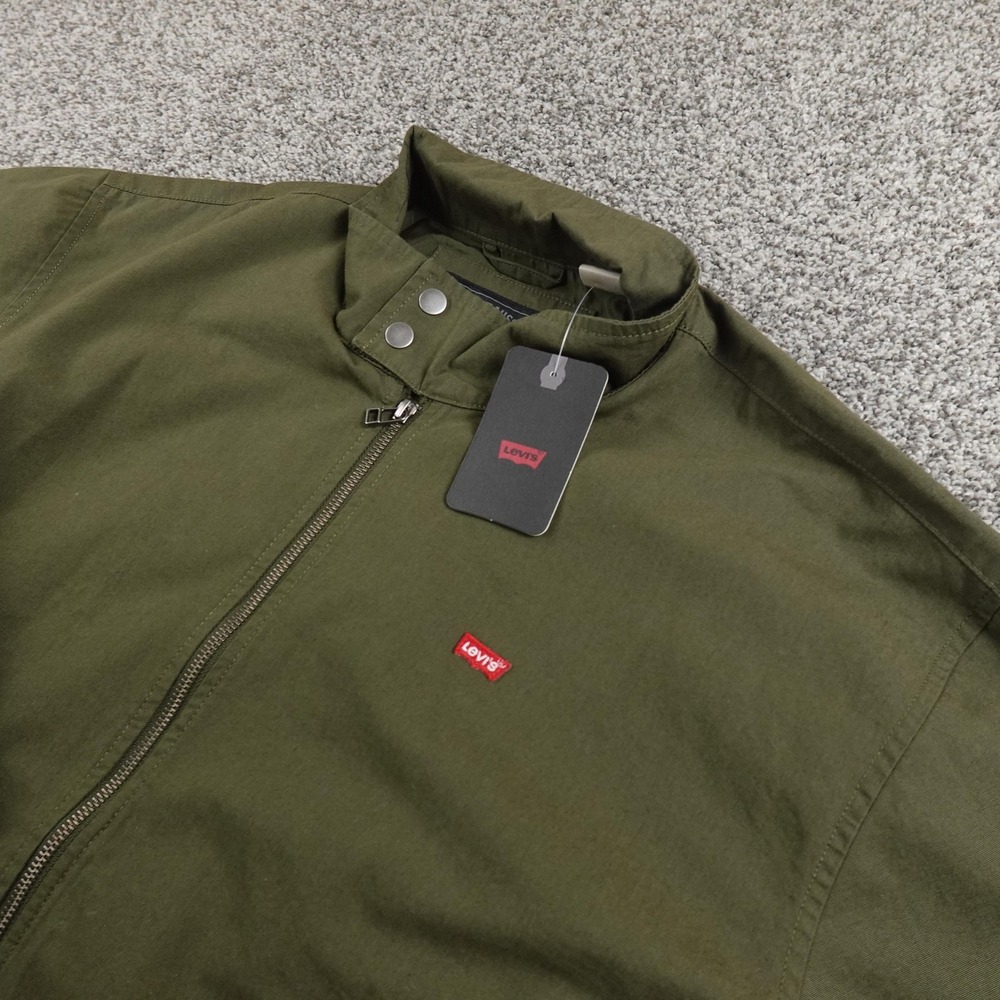NEW Levis Jacket Mens XL Green Bomber Full Zip Flight Aviator Outdoor Work Coat